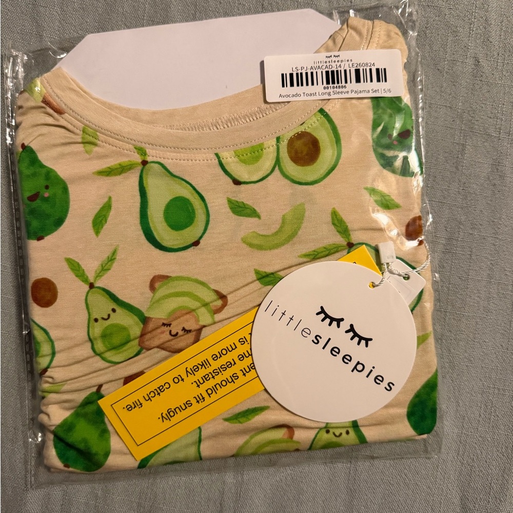 Little Sleepies Avocado and Pear Pajama Set